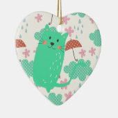 雨が降っている猫 セラミックオーナメント (右)