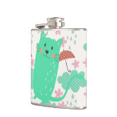 雨が降っている猫 フラスク (左)