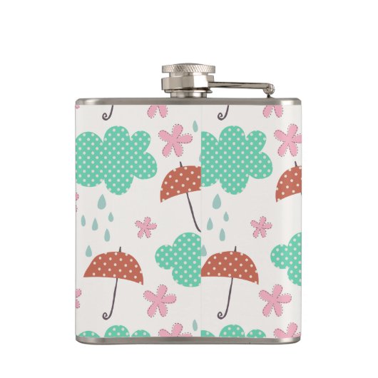 雨が降っている猫 フラスク (裏面)