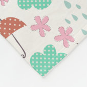 雨が降っている猫 フリースブランケット (角)