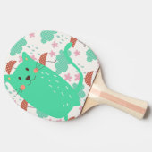 雨が降っている猫 卓球ラケット (横)