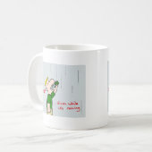 雨が降っている間tyrmay海兵隊の水和物 コーヒーマグカップ (正面左)