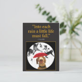 雨が降っている！ ポストカード (スタンド正面)