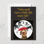 雨が降っている！ ポストカード (正面/裏面)