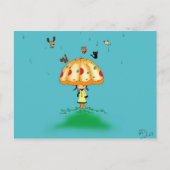 雨が降っている ポストカード (正面)