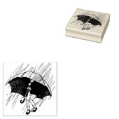 雨が降っている ラバースタンプ (押印)