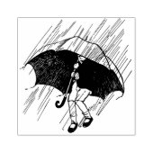 雨が降っている ラバースタンプ (インプリント)