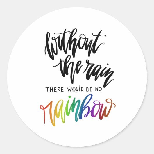 雨が降らなければ虹は出ない ラウンドシール (正面)