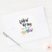 雨が降らなければ虹は出ない ラウンドシール (封筒)