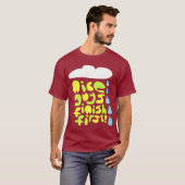 雨が降ること! 人=] Tシャツ (正面フル)