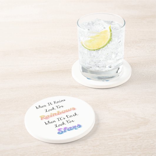 雨が降るとき感動的な虹を捜して下さい コースター (側面)