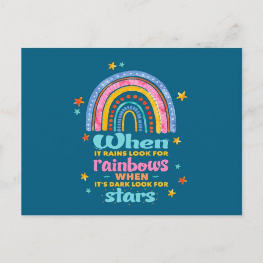 雨が降ると虹が見える ポストカード (正面)