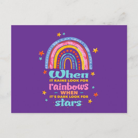 雨が降ると虹が見える ポストカード (正面)