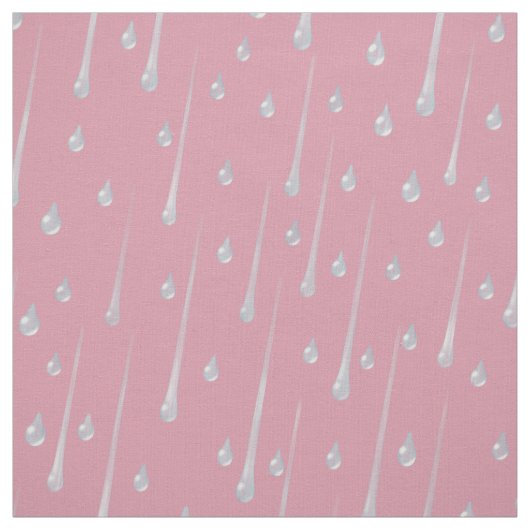 雨が降る可愛い雨の日の夕暮れピンク ファブリック (見本)