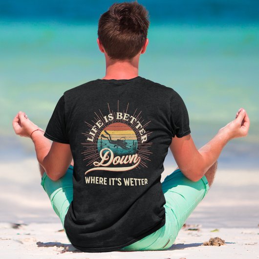 雨が降る所で人生は楽だ Tシャツ