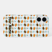 雨が降る猫と犬 –  iPhone 16ケース (裏面横)