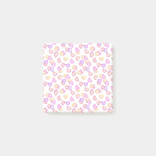 雨が降る虹の猫と犬 ポストイット (正面)