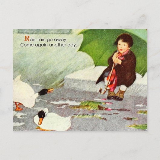 雨が降る遠くに ポストカード (正面)