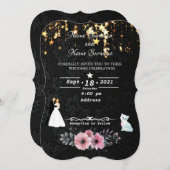 雨が降る 招待状 (正面/裏面)