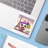 雨すごいのパリの可愛いスケルトン シール (ノートパソコンとiPhone)