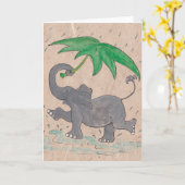 雨で歌うこと カード (黄色い花)