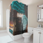 雨で濡れた水切り窓の自然 シャワーカーテン (インサイチュ)