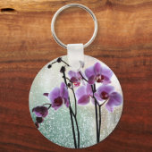 雨と蘭のキーチェーン キーホルダー (正面)