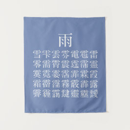 雨と雨冠の漢字 タペストリー