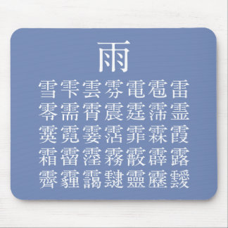 雨と雨冠の漢字 マウスパッド