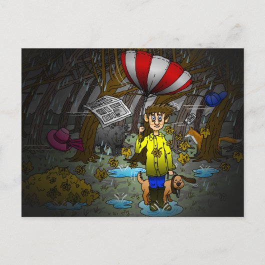 雨と風の強い日 シーズンポストカード (正面)