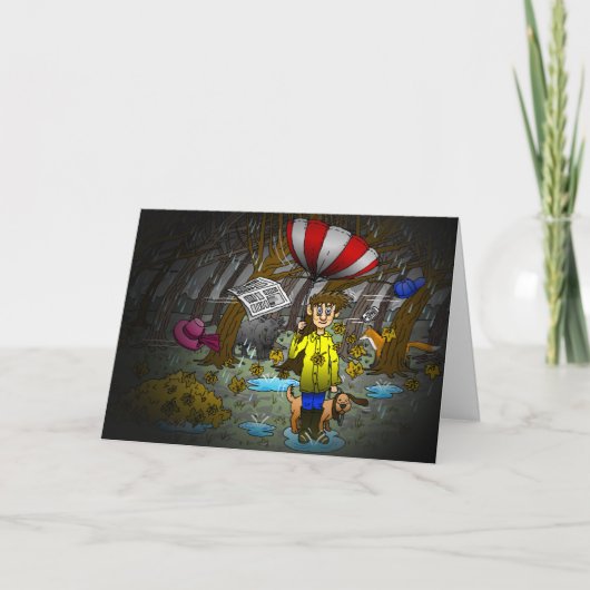 雨と風の日 カード (正面)