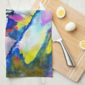 雨と風景バイワッシリーカンディンスキー キッチンタオル (四つ折り)