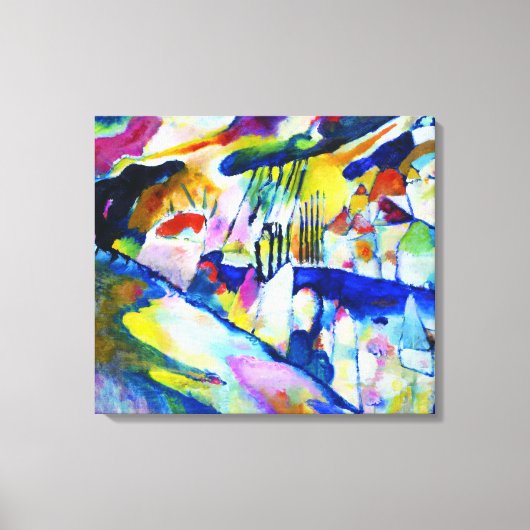 雨と風景バイワッシリーカンディンスキー キャンバスプリント (正面)