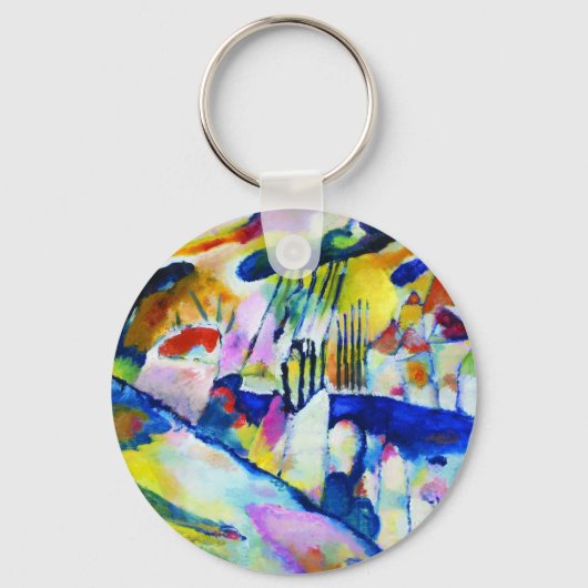 雨と風景バイワッシリーカンディンスキー キーホルダー (正面)