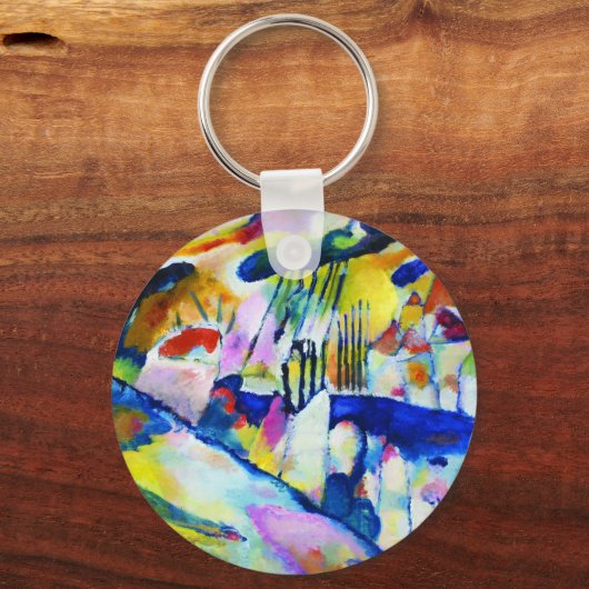 雨と風景バイワッシリーカンディンスキー キーホルダー (裏面)