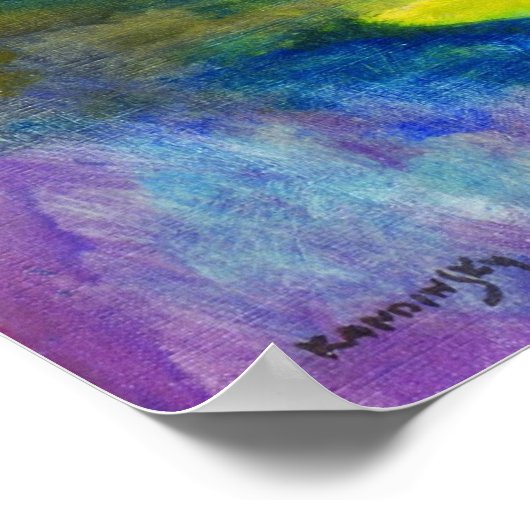 雨と風景バイワッシリーカンディンスキー ポスター (角)