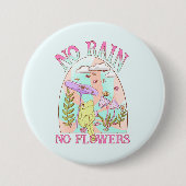 雨なしフラワーキノコ 缶バッジ (正面)