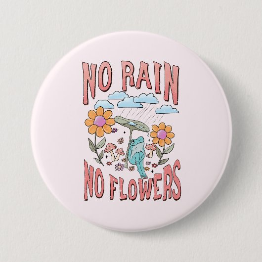 雨なし花なし 缶バッジ (正面)