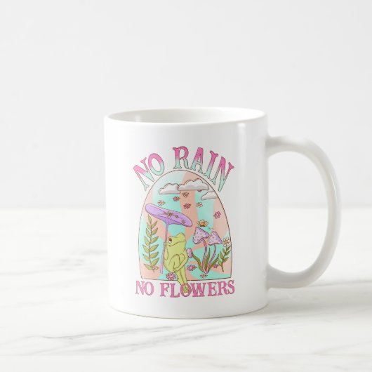 雨なし、花なし | のインスパイアフローラとキノコ コーヒーマグカップ (右)