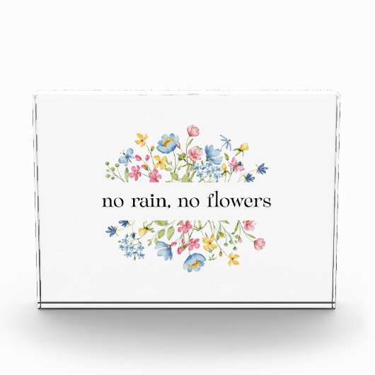 雨なし、花なし | フォトブロック (正面)