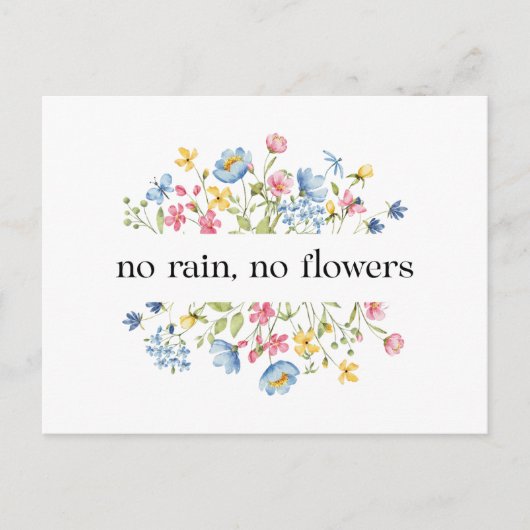 雨なし、花なし | ポストカード (正面)