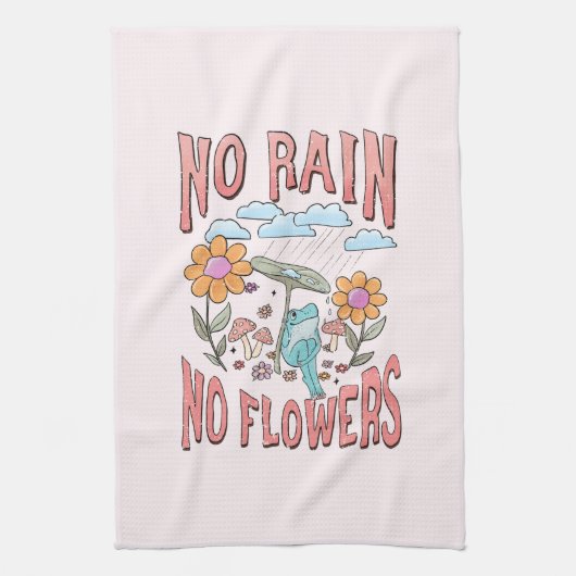 「雨なし、花なし」 | 感動的フローラ キッチンタオル (縦)