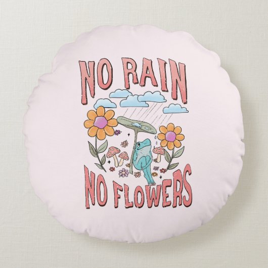 「雨なし、花なし」 | 感動的フローラ ラウンドクッション (正面)