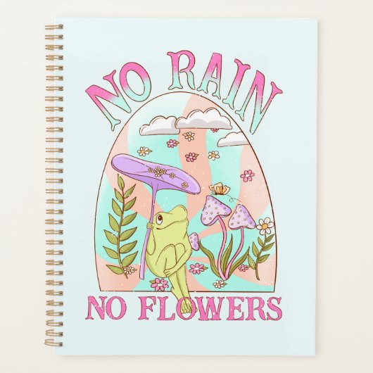 雨なし、花なし – 鮮やかフローラ&きのこ プランナー手帳 (正面)