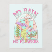 雨なし、花なし – 鮮やかフローラ&きのこ ポストカード (正面)