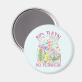 雨なし、花なし – 鮮やかフローラ&きのこ マグネット (正面/裏面)