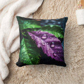 「雨にキス離れされた自然のパレット」 クッション (ブランケット)