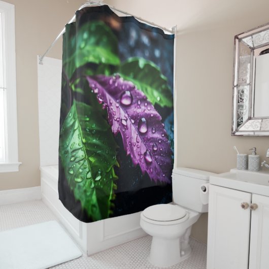 「雨にキス離れされた自然のパレット」 シャワーカーテン (インサイチュ)