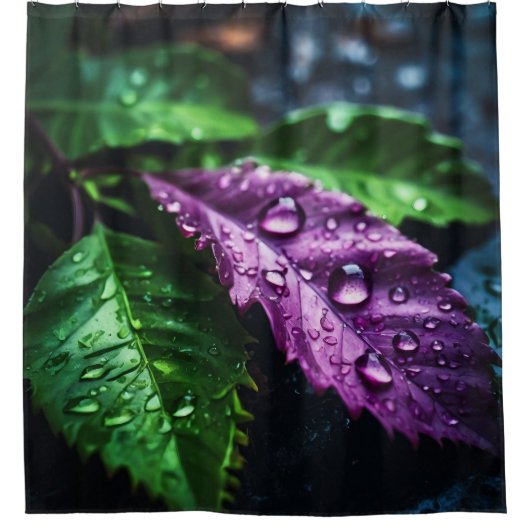 「雨にキス離れされた自然のパレット」 シャワーカーテン (正面)