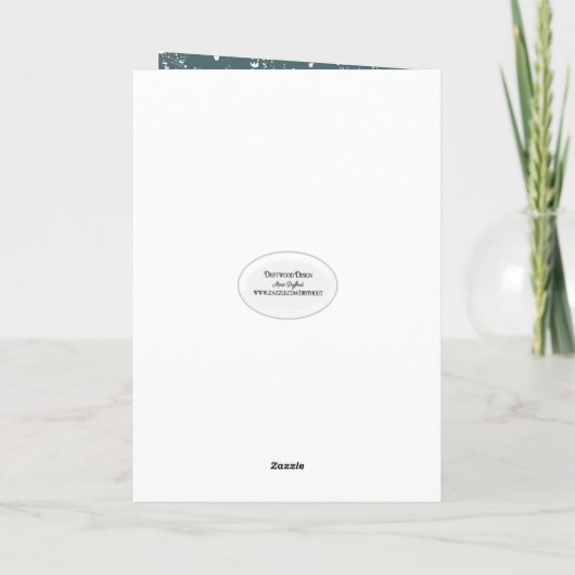 雨にハリネズミ カード (裏面)